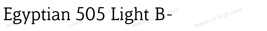 Egyptian 505 Light B字体转换